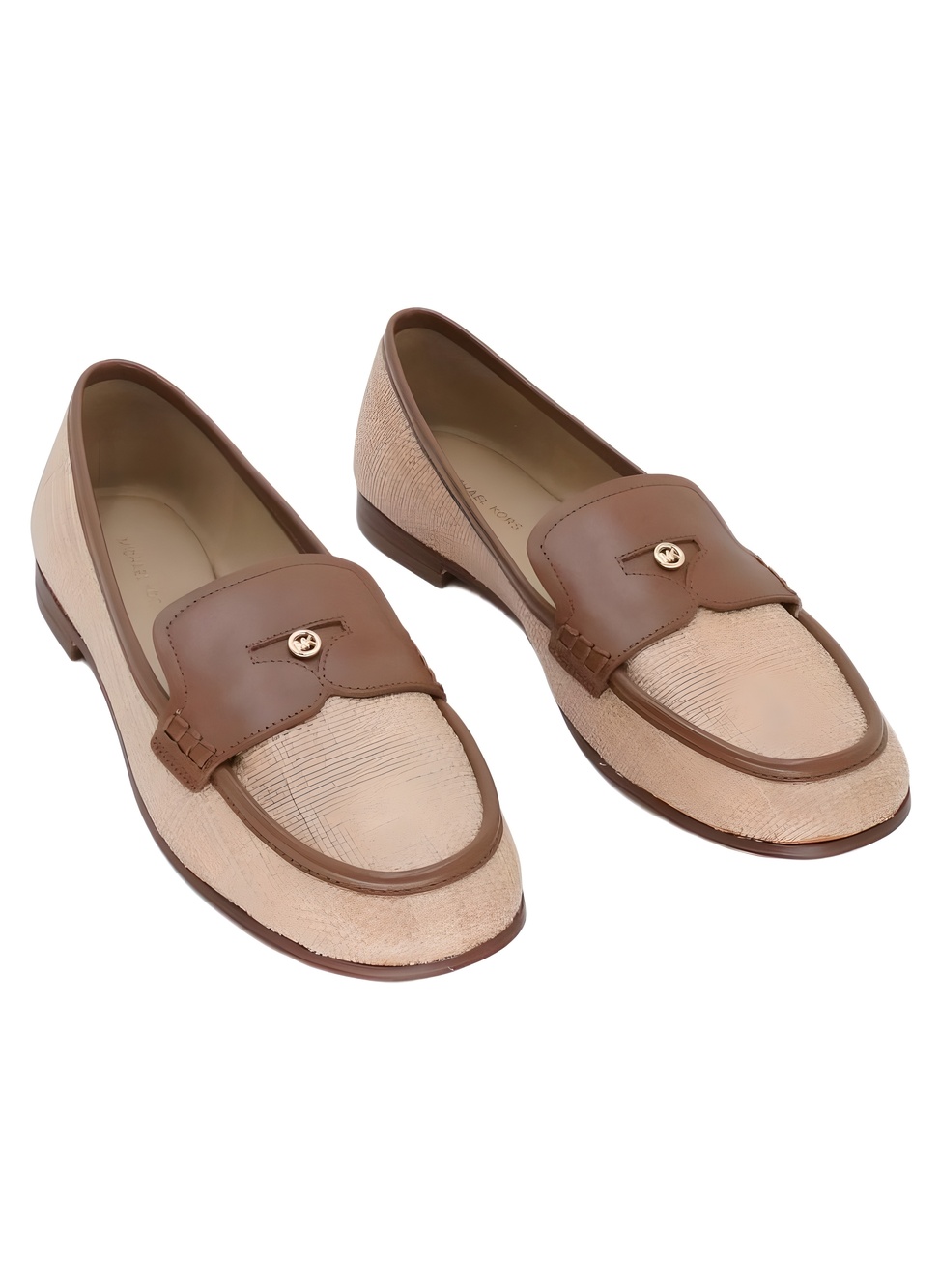 Michael Kors Jennings Woven Loafer Luggage Brown Size 7.5M